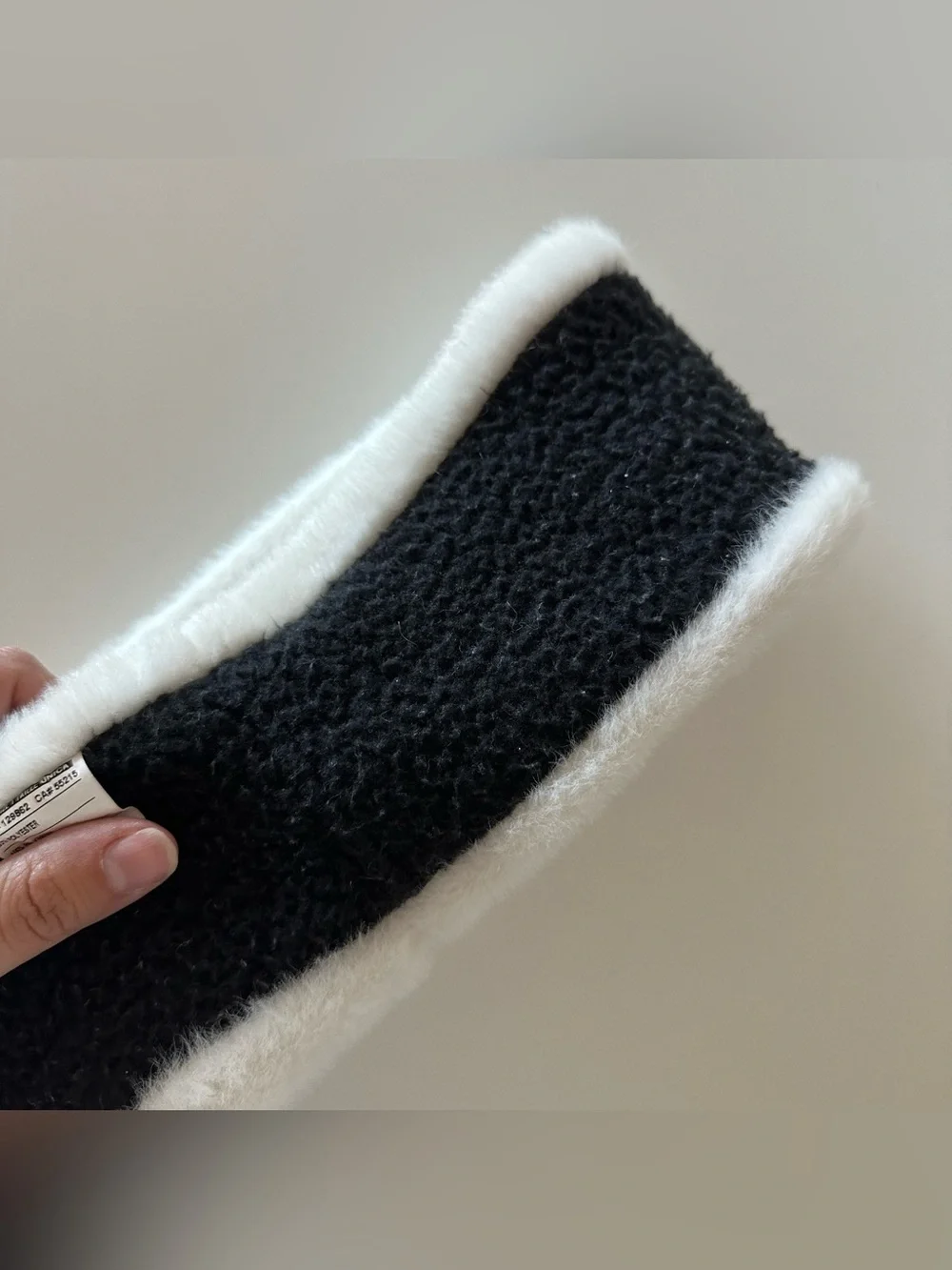 Y2K Style Nike White Furry Plush Baddie Loungewear Logo Headband Winter Cozy